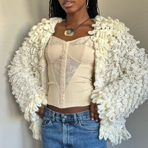 NIGEL PRESTON x FREE PEOPLE SHAG FURRY BOMBER JACKET